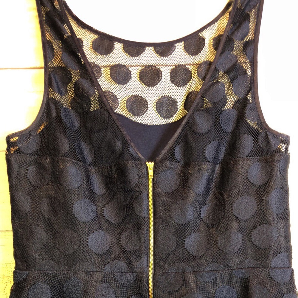 Betsey Johnson Navy Polka Dot Cocktail Dress - Picture 5 of 6